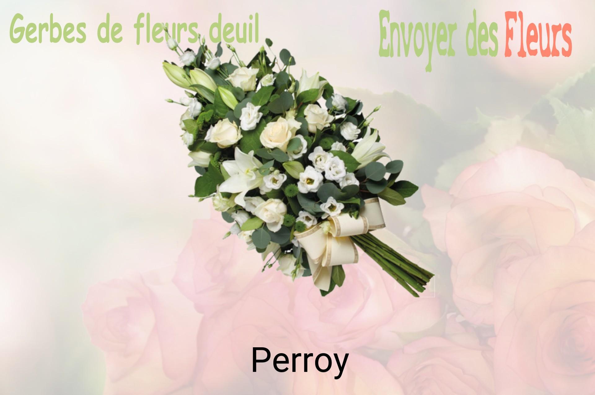 Gerbe de fleurs de deuil livrée à Perroy